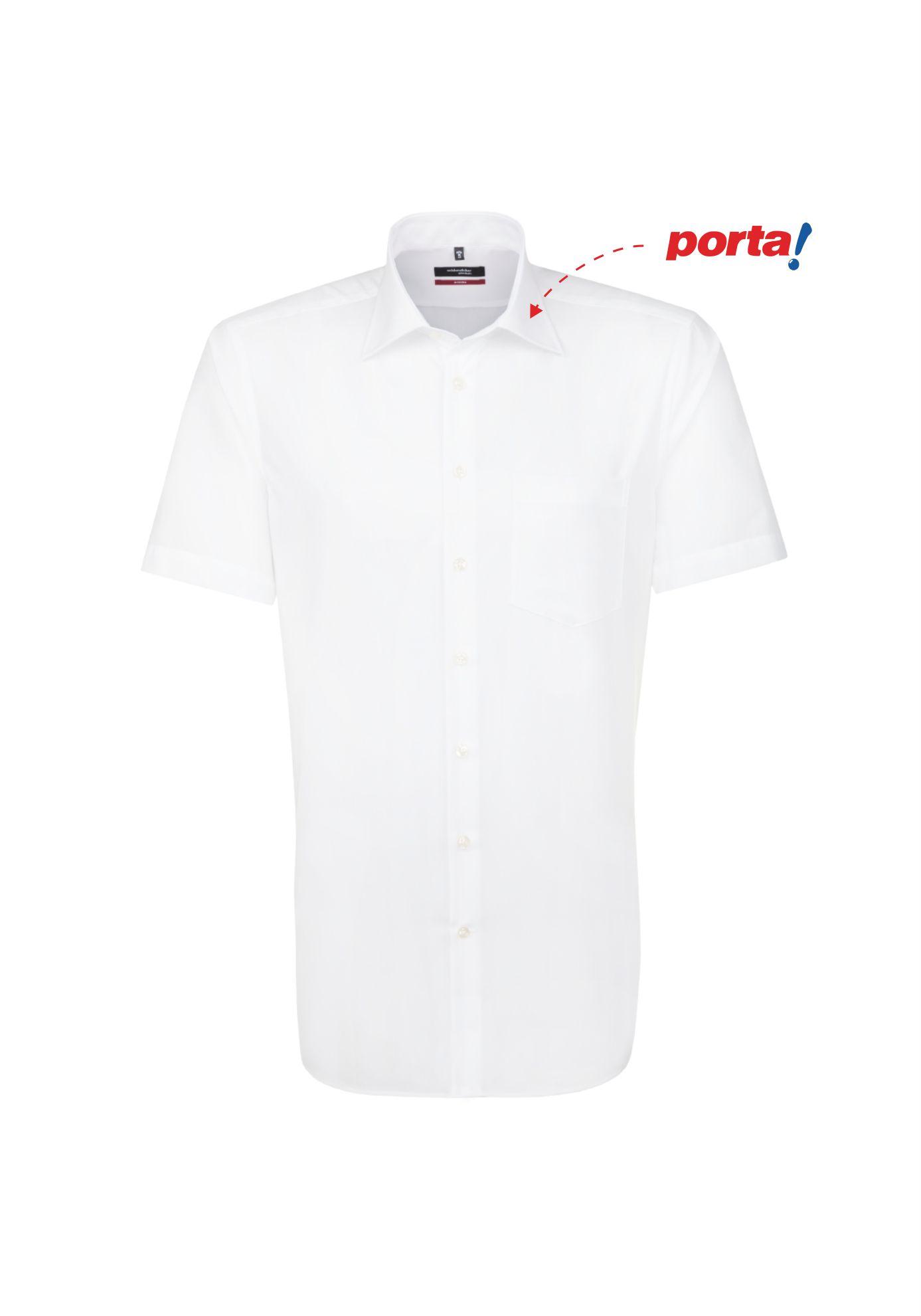 H.Hemd Seidensticker 3001, halber Arm, Einstickung "Porta"